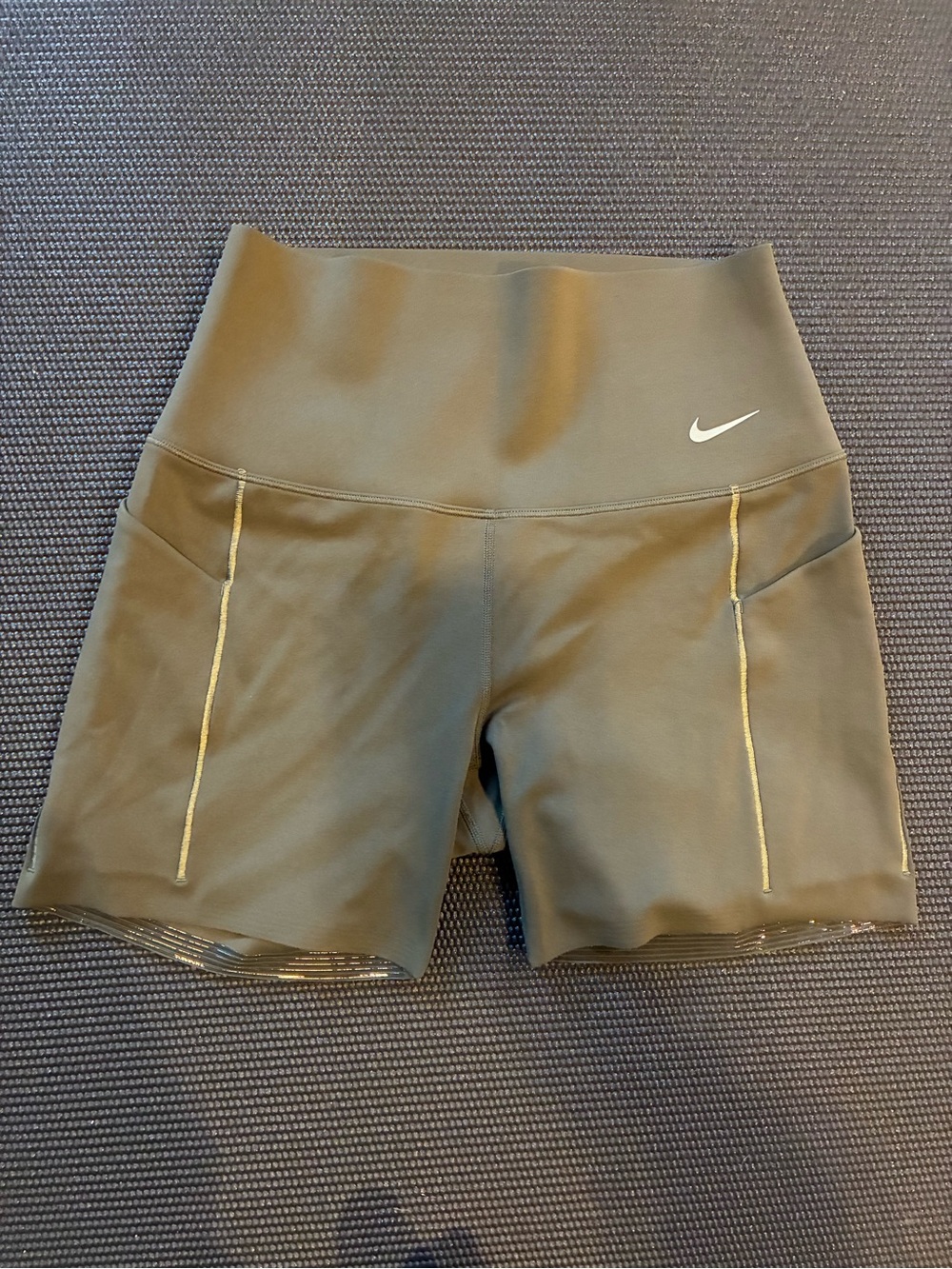 Nike Olive High-Waist Bike Shorts